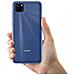 Copribatteria / Facciata Posteriore Blu Huawei Y5p Compatibile - Foto miniatura 4