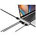 Docking Hub USB-C HyperDrive Duo 7-in-2 per MacBook Pro / Air USB / Thunderbolt 3 Colore Argento - Foto miniatura 3