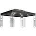 Gazebo con Stringa di Luci LED 3x4 m Antracite - Foto miniatura 1