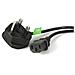 3 Prong UK PC Power Cord, Nero - Foto miniatura 1