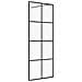 Parete Per Doccia Walk-in Vetro Trasparente Esg 80x195 Cm Nera - Foto miniatura 2