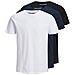 Jjeorganic Basic Tee Ss O-neck 3pk Mp T-shirt, Nero Confezione: 1 Nero, 1 Blu Navy, 1 Bianco, L Uomo - Foto miniatura 1