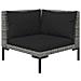 Set Divani Giardino 6 Pz Con Cuscini In Polyrattan Grigio Scuro - Foto miniatura 5