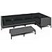 Set Divani Giardino 6 Pz Con Cuscini In Polyrattan Grigio Scuro - Foto miniatura 1
