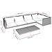Set Divani Giardino 6 Pz Con Cuscini In Polyrattan Grigio Scuro - Foto miniatura 9