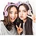 Cuffie Originale Bluetooth Stereo Cheerful W27 Cat Ear Con Led Grey - Foto miniatura 4