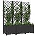 Fioriera da Giardino con Graticcio Nero 120x40x136 cm in PP - Foto miniatura 7