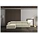 Divano Fisso Jessica, Divano Componibile A 3 Posti Con Penisola Sinistra, 100% Made In Italy, Sofà Moderno In Tessuto, Cm 300x170h70, Beige - Foto miniatura 1