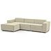 Divano Fisso Jessica, Divano Componibile A 3 Posti Con Penisola Sinistra, 100% Made In Italy, Sofà Moderno In Tessuto, Cm 300x170h70, Beige - Foto miniatura 2