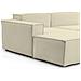 Divano Fisso Jessica, Divano Componibile A 3 Posti Con Penisola Sinistra, 100% Made In Italy, Sofà Moderno In Tessuto, Cm 300x170h70, Beige - Foto miniatura 4