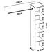 Guardaroba Presanella, Struttura Per Cabina Armadio, Mobile Appendiabiti Aperto, 138x40h186 Cm, Bianco - Foto miniatura 3