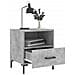 Comodini 2 Pz Grigio Cemento 40x35x47,5 Cm In Legno Multistrato - Foto miniatura 3