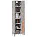 Credenza Grigio Sonoma 34,5x34x180 Cm In Legno Multistrato - Foto miniatura 3