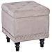 Pouf Contenitore Loretto Velluto Beige - Foto miniatura 7