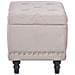 Pouf Contenitore Loretto Velluto Beige - Foto miniatura 8