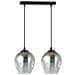 Lampada A Sospensione Istar - Nero, Grigio - Acciaio Verniciato A Polvere, Vetro - 40x100x14 Cm - Foto miniatura 2