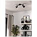 Spot Moderno Seras 2 In Acciaio Nero 2 Luci Gu10 3w Ip20 - Foto miniatura 4