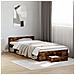 Giroletto Con Cassetto Rovere Fumo 75x190 Cm Legno Multistrato - Foto miniatura 3