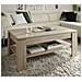 Tavolino Soggiorno Con Rialzo Contenitore Tavolo Salotto Moderno Apribile Beige - Foto miniatura 2