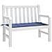Cuscino Panca Da Giardino Blu Marino 100x50x3 Cm Tessuto Oxford - Foto miniatura 3