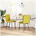 Sedie Da Pranzo 2 Pz Gialle In Velluto - Foto miniatura 2