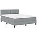 Letto con Rete a Molle e Materasso Grigio Chiaro 140x200 cm Foderato - Foto miniatura 3