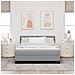 Letto con Rete a Molle e Materasso Grigio Chiaro 140x200 cm Foderato - Foto miniatura 5