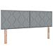 Letto con Rete a Molle e Materasso Grigio Chiaro 140x200 cm Foderato - Foto miniatura 7