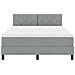 Letto con Rete a Molle e Materasso Grigio Chiaro 140x200 cm Foderato - Foto miniatura 8