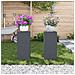 Supporti per Piante da Esterno Pillar 2 pcs Antracite 24x24x55 cm Acciaio - Foto miniatura 4