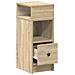 Comodini 2 pz con Cassetto Rovere Sonoma 25x31x66 cm - Foto miniatura 5