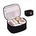 Mini Trousse Da Trucco Nera In Pu - Organizer Portatile Per Cosmetici - Foto miniatura 1