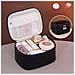 Mini Trousse Da Trucco Nera In Pu - Organizer Portatile Per Cosmetici - Foto miniatura 2