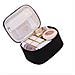 Mini Trousse Da Trucco Nera In Pu - Organizer Portatile Per Cosmetici - Foto miniatura 4