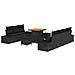 Set Divano da Giardino con cuscino 10 pcs Nero Poly Rattan - Foto miniatura 1