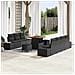 Set Divano da Giardino con cuscino 10 pcs Nero Poly Rattan - Foto miniatura 2
