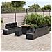 Set Divano da Giardino con cuscino 10 pcs Nero Poly Rattan - Foto miniatura 3