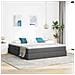 Letto con contenitore e materasso Grigio scuro 180 x 200 cm - Foto miniatura 2