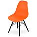 Sedia ergonomica OSAKA con gambe arancioni e nere per soggiorno x2 - Foto miniatura 6