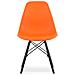 Sedia ergonomica OSAKA con gambe arancioni e nere per soggiorno x2 - Foto miniatura 3