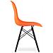Sedia ergonomica OSAKA con gambe arancioni e nere per soggiorno x2 - Foto miniatura 5
