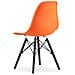 Sedia ergonomica OSAKA con gambe arancioni e nere per soggiorno x2 - Foto miniatura 7