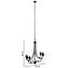 Lampada Da Soffitto In Metallo Nero D69x86h Cm - Foto miniatura 3