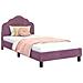 Struttura letto bambini con testata Viola 90 x 200 cm Velluto - Foto miniatura 1