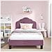 Struttura letto bambini con testata Viola 90 x 200 cm Velluto - Foto miniatura 3