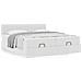 Struttura Letto Pouf con Materassi Bianco 160x200 cm Similpelle - Foto miniatura 4