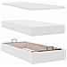Struttura Letto Pouf con Materassi Bianco 160x200 cm Similpelle - Foto miniatura 8