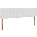 Struttura Letto Pouf con Materassi Bianco 160x200 cm Similpelle - Foto miniatura 9