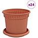 Vasi per Piante 24 pcs Rosso Mattone Ø 15 x 12 cm Plastica - Foto miniatura 1
