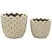 Set Di 2 Vasi Decorativi Vkh1023-grigio-ceramica-23x23x18 Cm - Foto miniatura 1